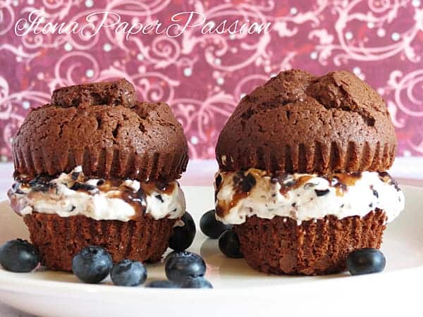 Chocolate Muffins with whipped cream I ilonaspassion.com