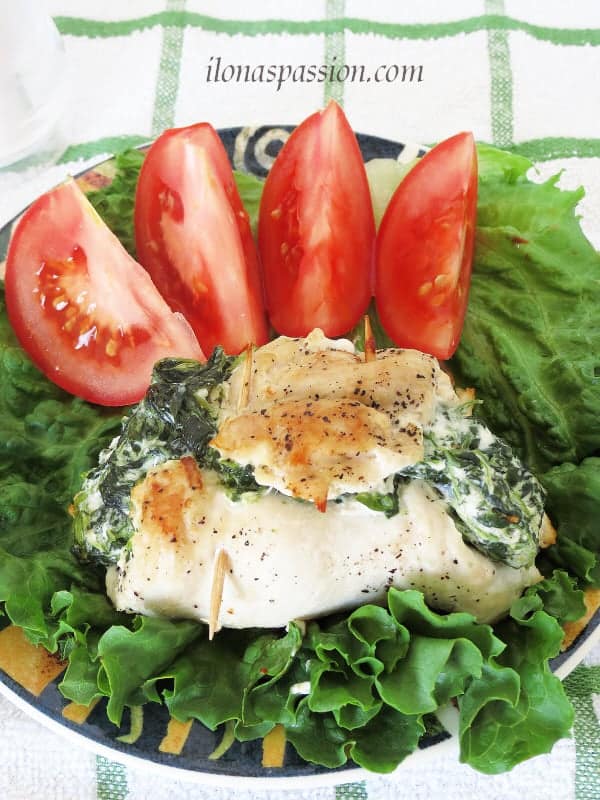 Stuffed Chicken with Spinach and Cream Cheese by ilonaspassion.com