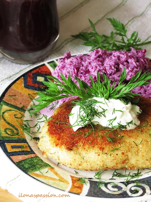 Potato Pancakes with Dill, Parsley and Red Cabbage by ilonaspassion.com