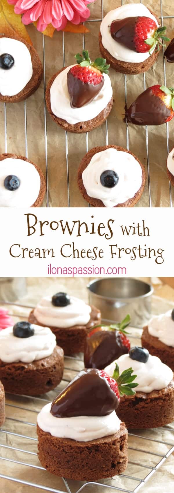 The Best Homemade Brownies with Cream Cheese Frosting by ilonaspassion.com