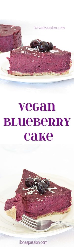 Vegan Blueberry Cake - Gluten free, soy free, dairy free, peanut free blueberry cake. Totally vegan blueberry cake made with just healthy ingredients. Perfect Blueberry Cake by ilonaspassion.com I @ilonaspassion