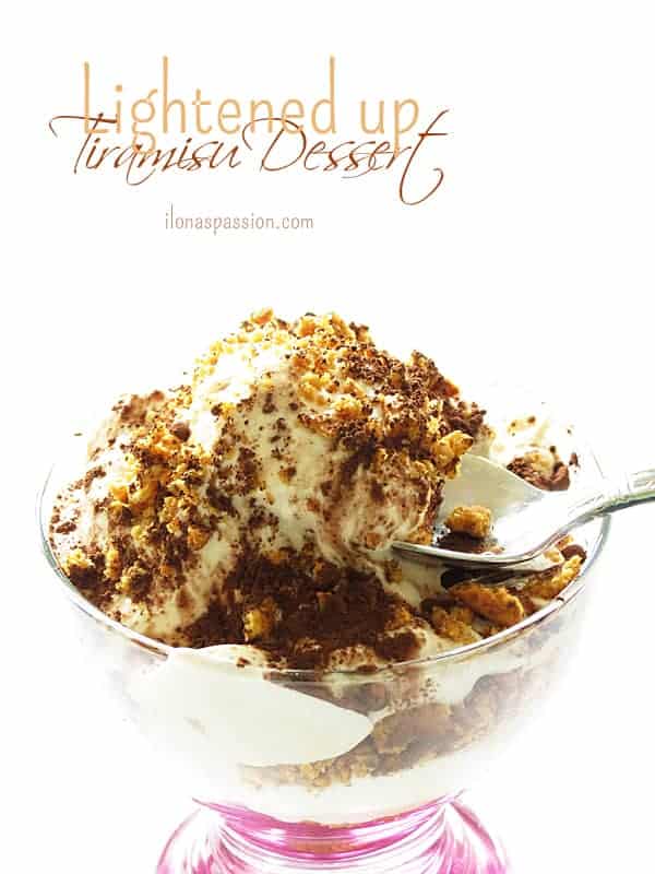 Lightened Up Tiramisu Dessert by ilonaspassion.com