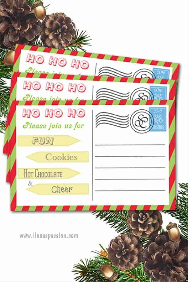 2 FREE printable cookie exchange invitations are great for Christmas or Holiday party gatherings! Download them and make your cookie exchange party perfect! by ilonaspassion.com