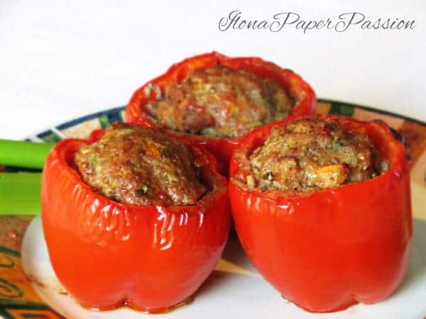 Baked Stuffed Red Peppers by ilonaspassion.com