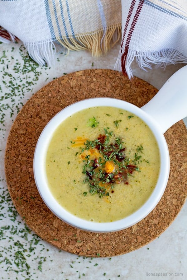 Broccoli Cheddar Soup with Bacon