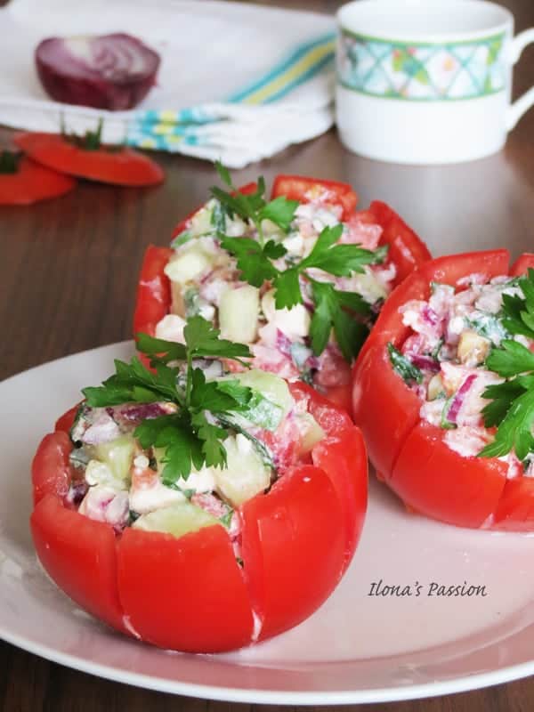 Tomato Cucumber Feta Salad