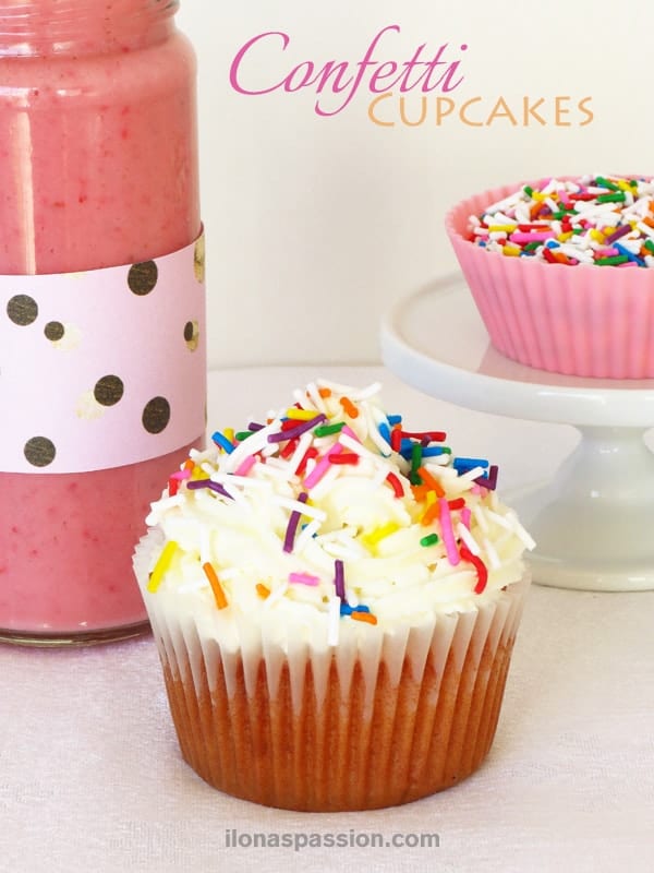 Easy Confetti Cupcakes by ilonaspassion.com