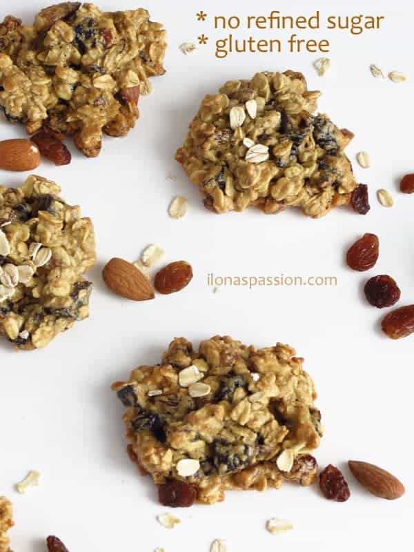 Oat Flour Almond Plum Cookies by ilonaspassion.com
