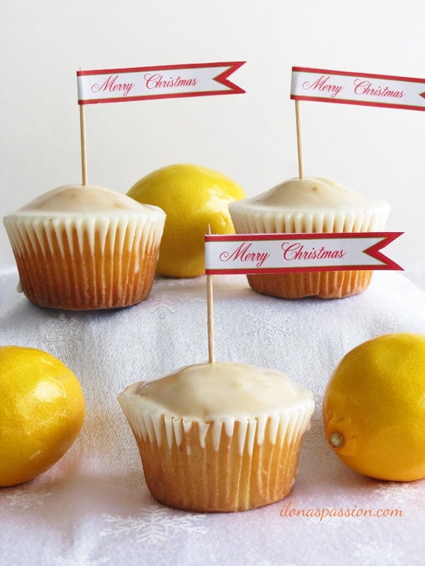 Glazed Lemon Cupcakes by ilonaspassion.com