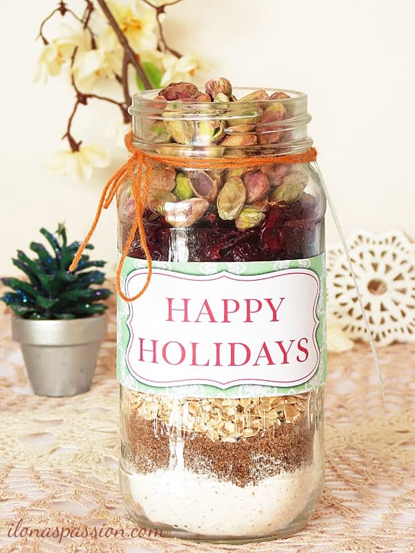Whole Wheat Pistachio Cranberry Cookies {Gift Idea}