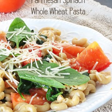 The Best Parmesan Spinach Whole Wheat Pasta by ilonaspassion.com