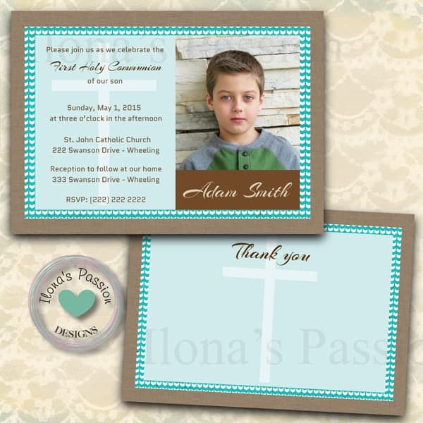 First Holy Communion Printable Invitations by ilonaspassion.com