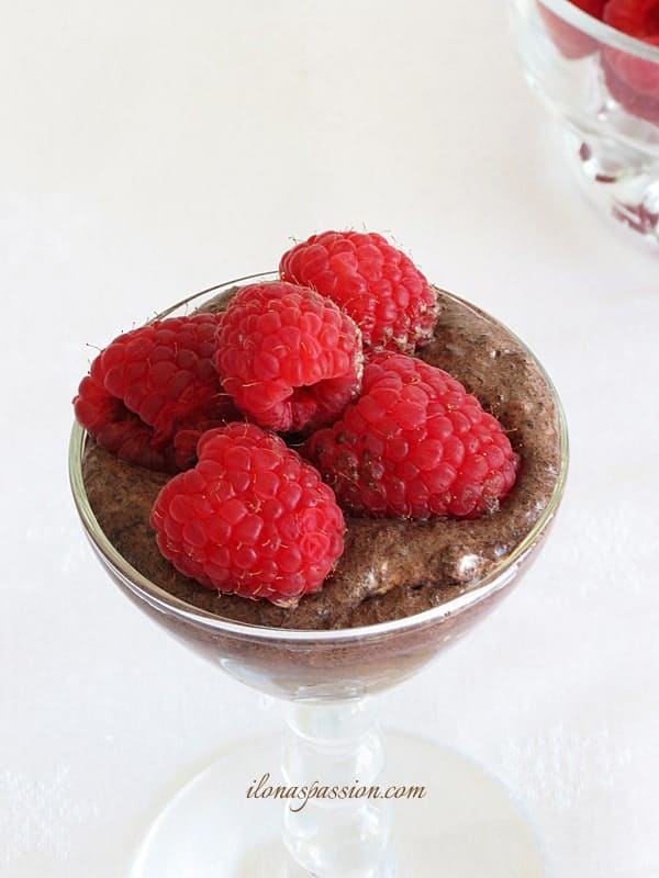 Healthy Raspberry Chocolate Mousse