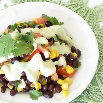 Mexican Salad with Avocado Dressing by ilonaspassion.com