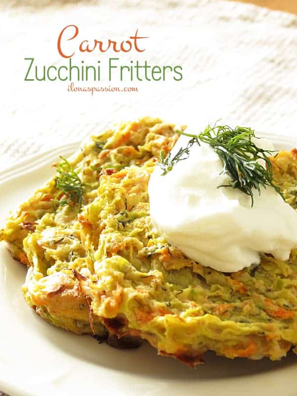 The BEST Carrot Zucchini Fritters by ilonaspassion.com