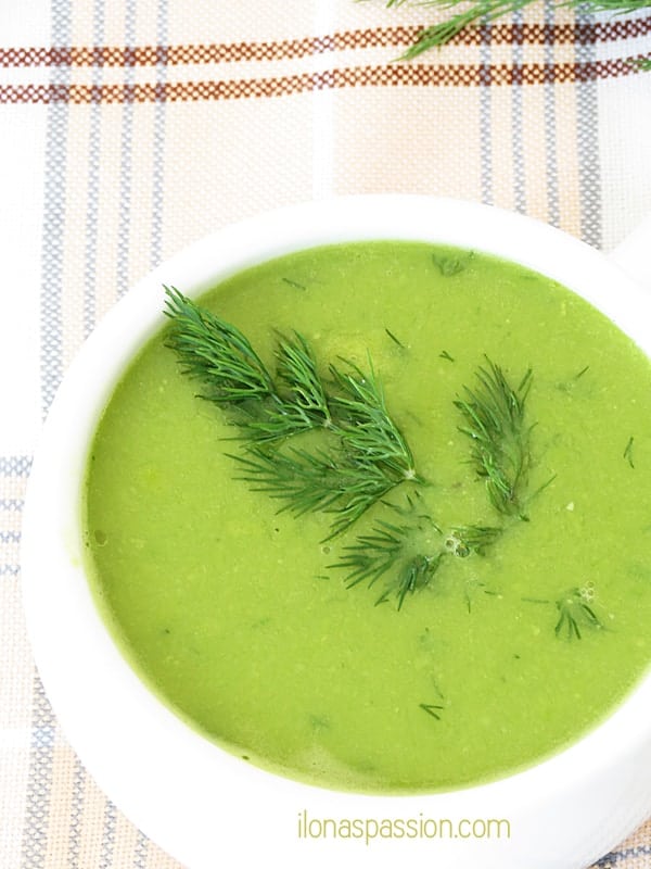 Creamy Sweet Pea Soup by ilonaspassion.com