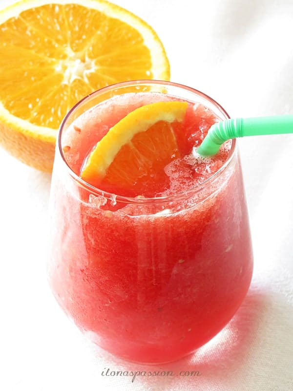 Refreshing Orange Watermelon Slushie by ilonaspassion.com