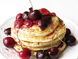 Pancakes with Lime Cherry Sauce - Ilona's Passion