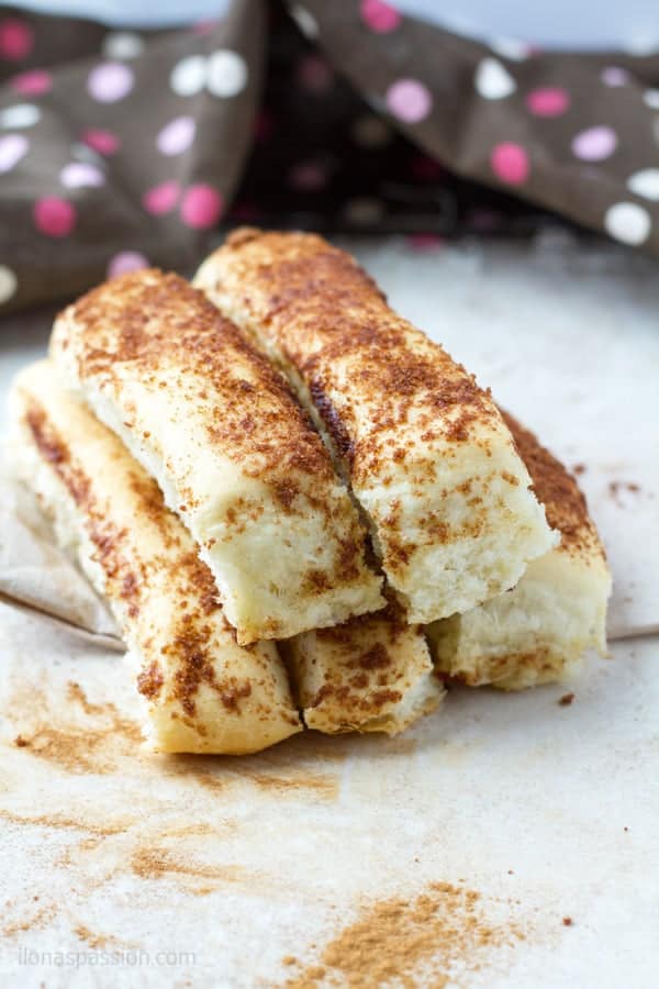 Finger bread sticks baked in the oven perfect for brunch or snack.