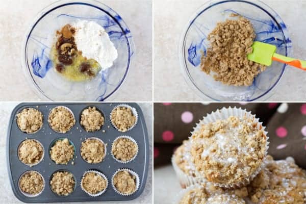 Step by step on how to make streusel topping for coffee cake muffins by ilonaspassion.com I @ilonaspassion