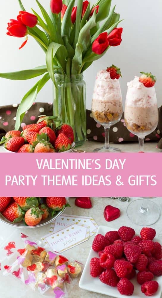 Valentine's Day party theme ideas with recipes for dinner, desserts and cute edible homemade gifts. valentine's Day table set up by ilonaspassion.com I @ilonaspassion