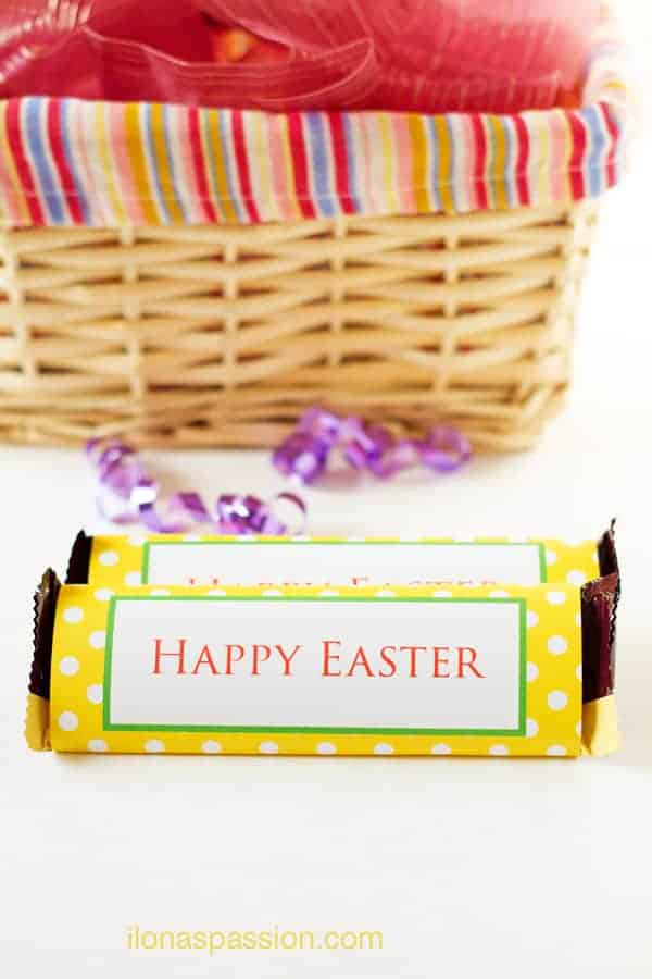 Free Printable Easter Chocolate Bar Wrapper