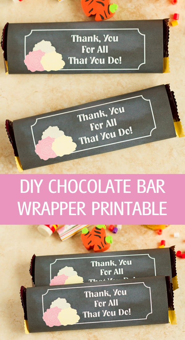 Printable candy wrappers for Hershey bar.