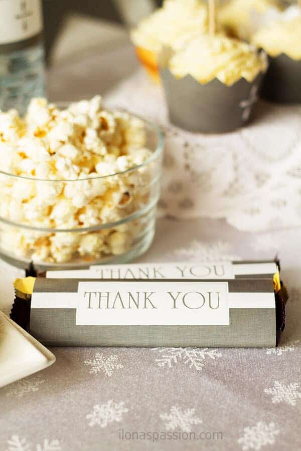 Party favor printable chocolate bar wrapper.