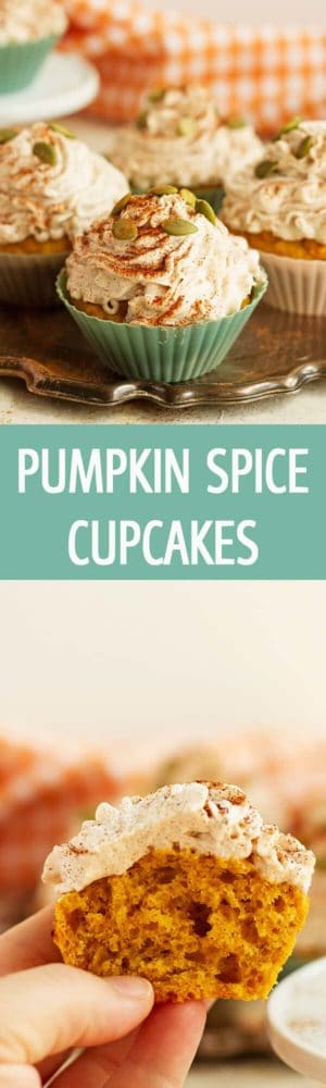 Easy Pumpkin Cupcakes with Cinnamon Frosting recipe made from scratch is perfect for Fall. Such and delicious treat! by ilonaspassion.com I @ilonaspassion