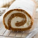 Roll cake recipe with soft white whipping cream and mascarpone cheese filling by ilonaspassion.com I @ilonaspassion