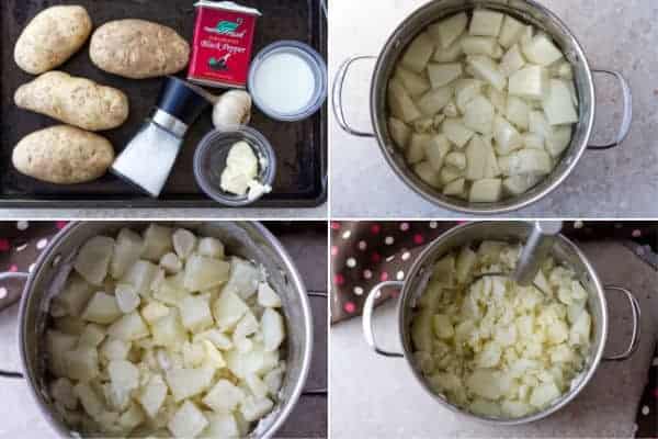 Step by step on how to make mash potato with large potatoes, milk and butter by ilonaspassion.com I @ilonaspassion