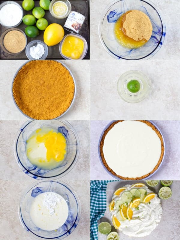 Step by step tutorial how to make key lime pie.
