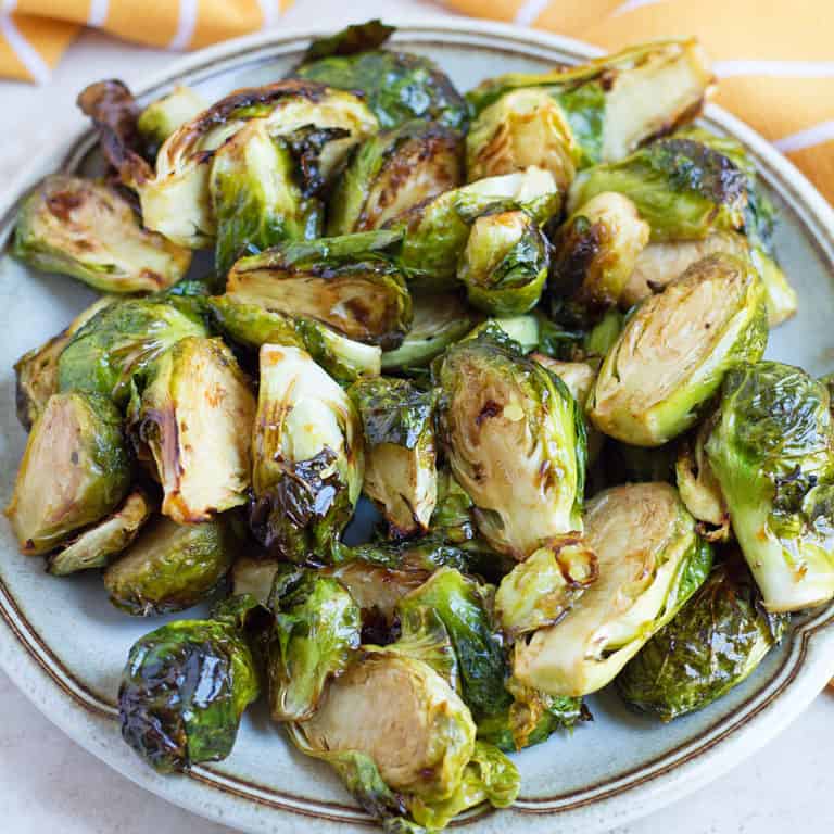 Air Fryer Balsamic Brussel Sprouts (Oven Option)