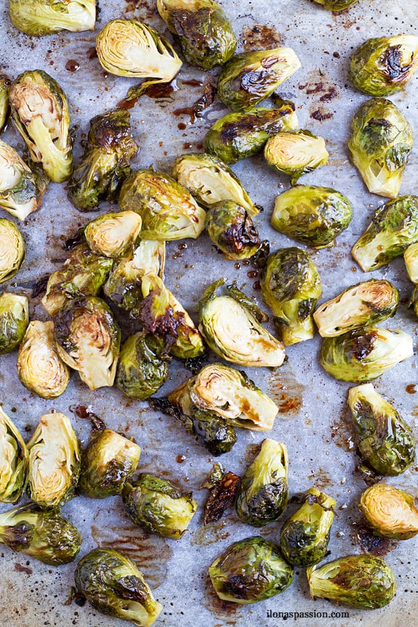 Oven baked brussel sprouts.