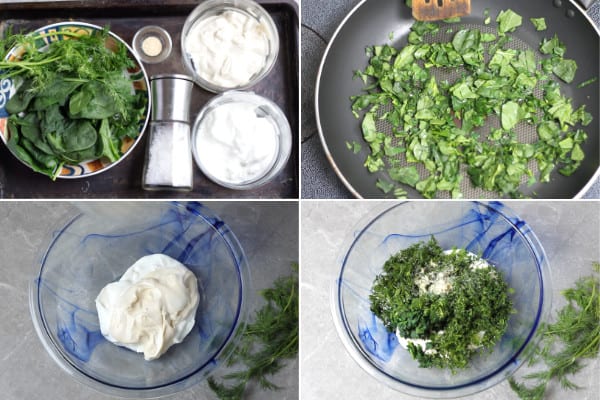 How to make spinach and dill dip.