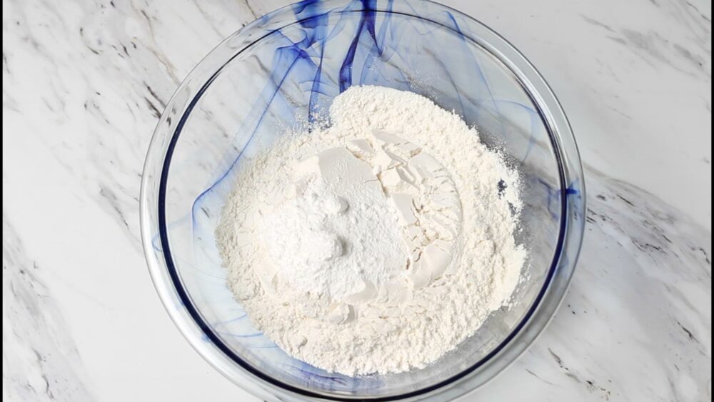 Flour, baking powder.